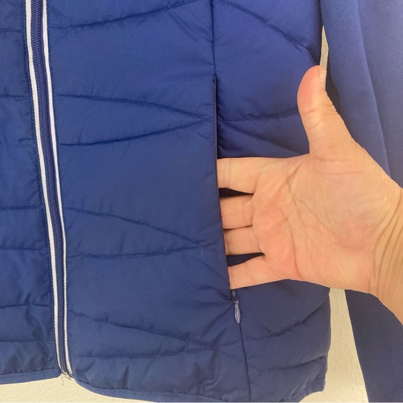 Everlast Jacket Blue Quilted Puffer Reflective Thumb Hole Zip Pockets Full Zip - Picture 7 of 16